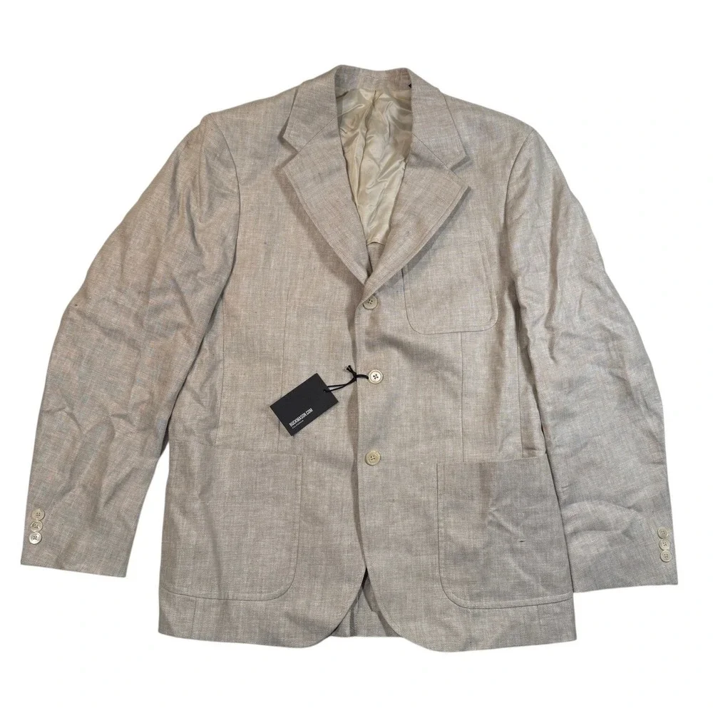 Buck Mason Natural Linen Herringbone Hollywood Sport Coat Blazer 42R NEW $698